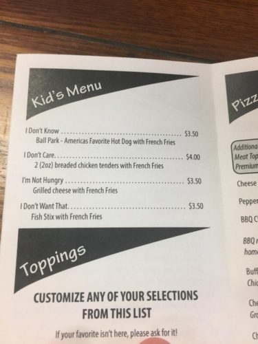 menu-kids